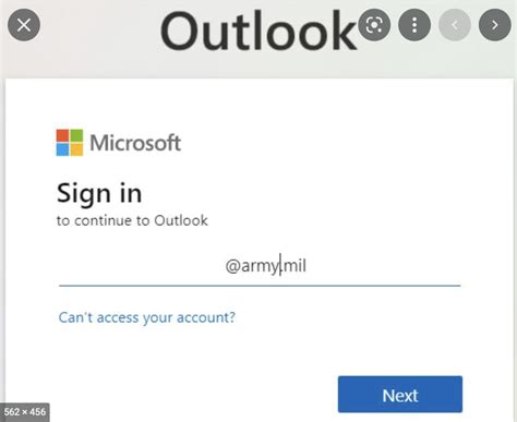 outlook email army